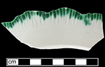 Rococo edged plate, 1775 – 1810 - Collected by George L. Miller in 1986 in Hanley.  Cannot be attributed to a specific pottery.